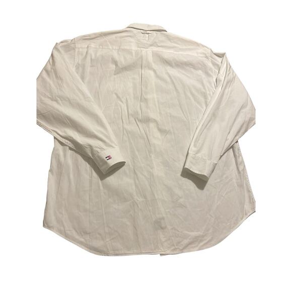 Tommy‎ Hilfiger Golf Shirt White Size XL XG Long Sleeves 100% Cotton - Picture 4 of 12